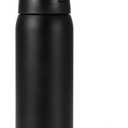 MEBRUDY 32 oz Insulated Water bottle with Straw, Stainless Steel Water bottles With Leak Proof Locking, Keep Cold 24 hours and BPA-Free for Sports, Travel, Gym and School, Black