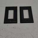 Single Decorator Light Switch Cover Aria Metal Wall Plate, 2-Pack Aged Bronze 1 Gang Single Rocker, for Receptacle Dimmer Switch GFCI Outlet, Switch Cover Decorative Wallplate, Durable