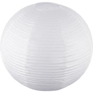 White Round Paper Lanterns-19.68" Large Hanging Paper Lantern Lamp, Chinese/Japanese Paper Lantern Pendant Light for Party Decoration, Wedding, Home Decor Ceiling Lampshade(1 Pack)