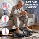 Under Desk Elliptical Machine for Senior Mini Elliptical Leg Exerciser with Remote Quiet Portable Electric Seated Foot Pedal Exerciser for Home Office