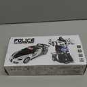 SnowRap Remote Control Transforming Car, One-Click Becoming Robot Remote Control Car for Boys, Demo Mode, 360° Rotation, Easy to Use, 2.4GHZ, with LED Lights, RC Cars for Christmas Day, Kids, White