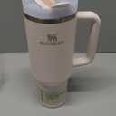 STANLEY Quencher H2.0 Tumbler with Handle and Straw 40 oz Flowstate 3-Position Lid Cup Holder Compatible for Travel Insulated Stainless Steel Cup BPA-Free Rose Quartz 2.0