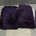 MIULEE Bathroom Rugs Sets 2 Piece - Absorbent Bath Mats Set Made of Thick Fluffy Microfiber for Bathroom Floor, Tub or Entryway, Non Slip Rubber Backside, Machine Washable - Dark Purple, 16''x24''