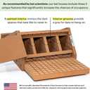 WHITEHORSE 4-Compartment Bat House - A Premium Cedar Bat Box that is Built to Last - Enjoy a Healthier Yard with Fewer Mosquitos While Supporting Bats (Brown)