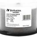 Verbatim DVD-R Blank Discs 4.7GB 16X DataLifePlus White Inkjet Printable Recordable Disc Hub Printable - 50pk Spindle 95079