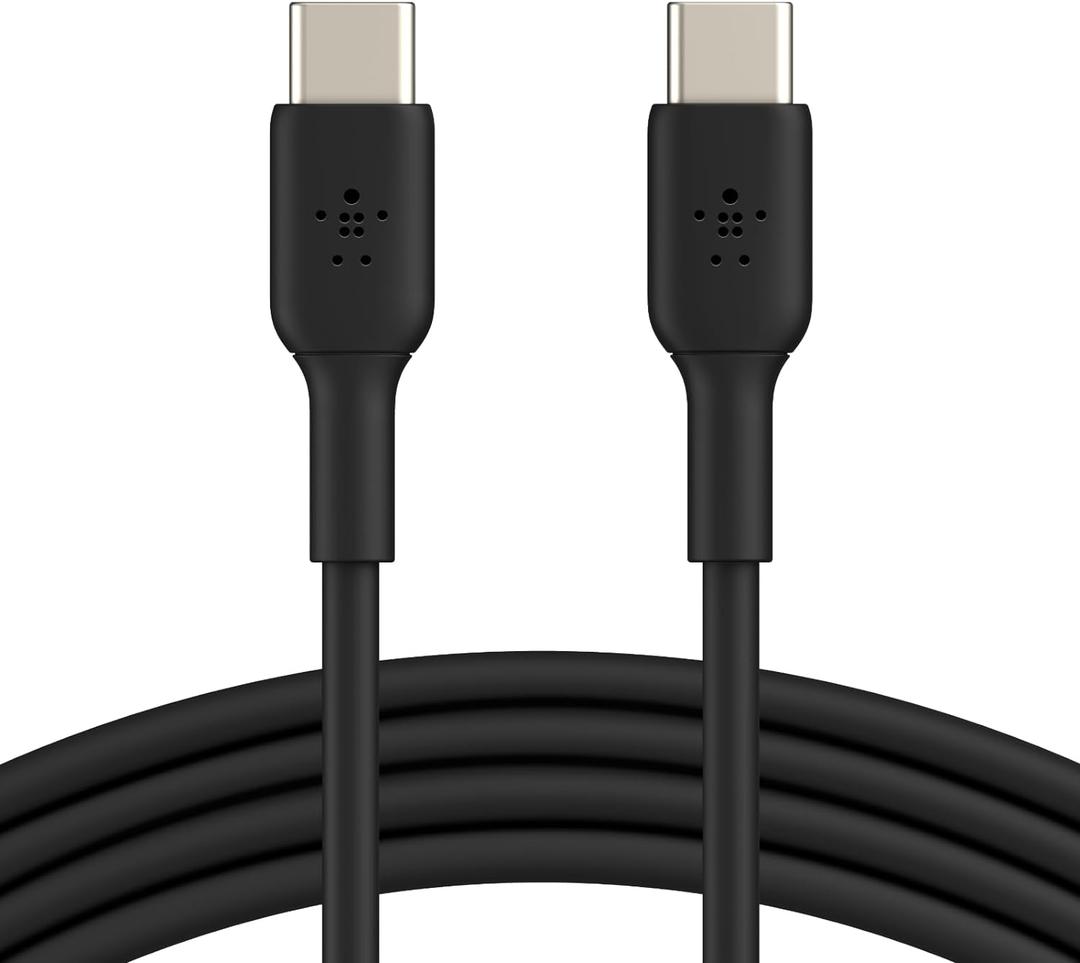 Belkin BoostCharge USB-C to USB-C Cable (1M/3.3ft) for iPhone 16, iPhone 16 Pro, Samsung Galaxy S25, S24, Pixel 9 & 8, iPad Pro, Nintendo Switch 2, Carplay & More  Black