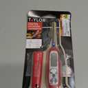 Taylor Digital Waterproof Thermometer with Bright Blue Backlight for Kitchen, Meat, Food, Grill, BBQ Cooking, Red, Standard,(806GW)