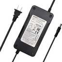 42V 3A Power Supply Adapter Charger for 36V 10S Lithium Li-ion Battery Pack with 5.5x2.5mm DC Plug and 5.5x2.1mm Adapter
