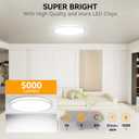 WKONCLDY 5CCT 3000k//3500k/4500k//5000k/6000k Selectable, Dimmable Led Flush Mount Ceiling Light, 20 Inch 5000LM Round Modern Flat Panel,Super Slim for Living Dining Kitchen Bedroom Room, 20in-1Pack
