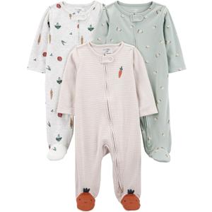 3-pack Sleep and Play (6-9 Months, Veggie Stripe)