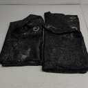 Bujasso Metallic 85% Blackout Curtains Black Room Darkening Curtains 2 Panels Luxury Sparkle Thermal Insulating Light Blocking Window Panels for Living Room Bedroom Grommet Top W52 xL95