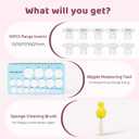 Flange Sizing Kit 3-in-1 with 13/15/17/19/21mm for 24mm Electric Breast Pump Flanges/Shields, 10PCS Soft Silicone Flange Inserts for More Comfortable Pumping, BPA-Free, Essential for Moms