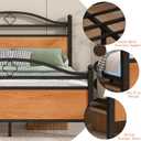 Full Bed Frame with Headboard,Heavy Duty Steel Slats Support Mattress Foundation-Under Bed Storage, No Box Spring Needed, Noise FreeBlack