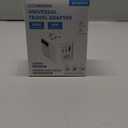 decqle Universal Travel Adapter, International Travel Plug Adapter with 2 USB-C(GaN 65W)  1 USB-A Ports, All in One Portable Adaptor, for USA, UK, EU, AU  224+ Countries (White) US