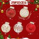 25Pcs Christmas Ornaments Sets 2.36 Christmas Ball Ornaments Christmas Tree Ornaments Shatterproof Xmas Balls Bulbs for Holiday Wedding Party Christmas Tree DecorationSilvery White