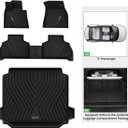 LASFIT Floor Mats&Trunk Mat Fit for BMW X5 2019-2024 2025 2026 40i/45e/50e/50i/M/M50i/M60i, All Weather TPE Custom Fit 1st&2nd Row Full Set Car Mats & Cargo Liner(Only for 5 Passengers), Black
