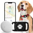 Smart Pet Tracker for Collar - Dog Trackers Pet Location Tracker with Holder, No Monthly Fee, Compatible with Apple Airtag Find My (iOS Only, Not for Android), Anti-Lost Device for Pets, Bag Straps