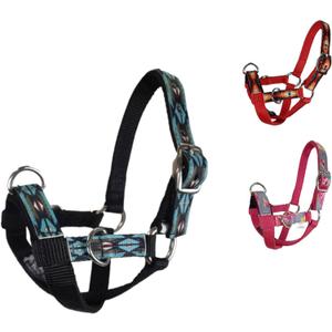 Tahoe Tack Nylon Overlay Sheep and Goat Training Halter with Padded Noseband (Blue Aztec) Tahoe Tack Nylon Overlay Sheep and Goat Training Halter with Padded Noseband (Blue Aztec)