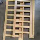 KEIKI Twin Size Floor Bed with Guardrails & Door, Montessori-Inspired, Sturdy Wood Frame with Slats for Kids, Natural