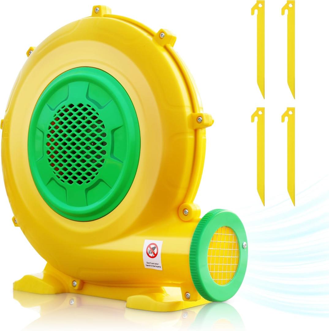 Bounce House Blower, 1100 Watt 1.5HP Air Blower - Perfect for Large Inflatable Objects