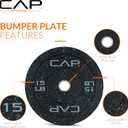 CAP 15lb Economy Color Fleck Olympic Bumper Plate, Pair