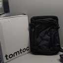 tomtoc Travel Backpack 28L, TSA Friendly Flight Approved Carry-on Luggage, Personal Item Travel Bag, Water-resistant Lightweight Business Rucksack, Durable Bag Fits 16 Inch Laptop (Black-ripstop)