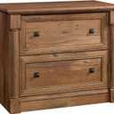 Sauder Palladia 2 Drawer File Cabinet, Lateral Filing Cabinets for Home Office, Hanging File Folders Organizer, Interlocking Drawers, in Vintage Oak Finish