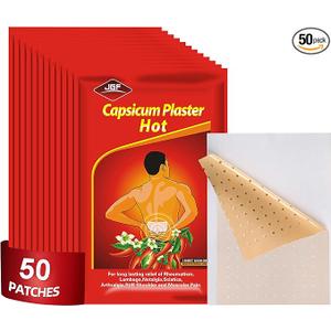 50 Count Capsaicin Patches,4.72"x7.08" Hot Capsicum Patch
