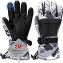 Odtmger Ski Gloves, Waterproof and Breathable Snow Gloves for Cold Weather, Men & Women Boys and Girls