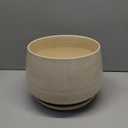 LE TAUCI 12 Inch Pots for Plants, Ceramic Planter with Drainage Hole & Saucer, Thick-Walled Ceramic, Planters for Indoor Plants, Ideal for Living Room & Entryway, Reactive Glaze Beige