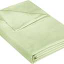 400 Thread Count 100% American Grown Cotton Flat Sheet - Cooling Sheets - King Sheets - Luxury Sateen Weave - King Flat Sheet Sold Separately - Super Soft Green Flat Sheet Only (King, Florentine Sage)