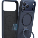 TORRAS Ostand Q3 Silicone for iPhone 17 Pro Max Case, Fit for MagSafe, 360 Spin Ring Holder Stand, Soft Liquid Silicone Cozy Grip, Camera Control, Protective Case for iPhone 17 Pro Max, Deep Blue
