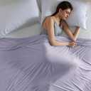 Bedsure Lavender Cooling Blanket Queen Size for Hot Sleepers - Summer Cold Blanket for Queen Size Bed with Rayon Derived from Bamboo, Ice Cool Cold Arc-Chill Thin Summer Bedding Essentials, 90x90