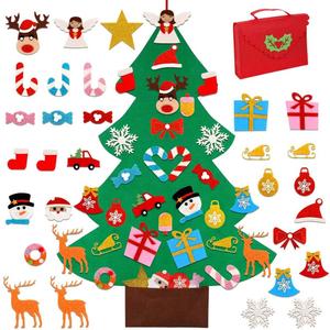 OurWarm DIY Felt Christmas Tree for Kids, 3ft Christmas Tree with 30pcs Glitter Ornaments for Kids Xmas Gifts Christmas Door Wall Hanging Decorations OurWarm DIY Felt Christmas Tree for Kids, 3ft Christmas Tree with 30pcs Glitter Ornaments for Kids Xmas Gifts Christmas Door Wall Hanging Decorations