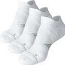 Hylaea No Show Running Athletic Anti-Blister Wicking Coolmax Socks, Seamless Anti-odor (White, L)