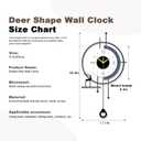 Large Wall Clock for Living Room Decor Modern Pendulum Wall Clock Silent Non-Ticking Battery Operated for Living Room Office Bedroom Kitchen 25inch Designer Wall Clocks Wall Decor for Home Indoor, 13.3*25.2in