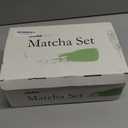 Matcha Whisk Set, Matcha Kit 10-Pcs, Bamboo Whisk and Ceramic Bowl with Spout & Measuring Spoon & Cup, Japanese Ceremony Matcha Tea Making Tools, Light Green