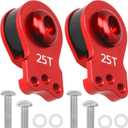 2Pcs Vgoohobby Aluminum RC 25T Servo Saver Adjustable Hi-Torque Servo Saver Compatible with Futaba Tamiya Servos 1/10 Traxxas TRX4 TRX6 SCX10 Capra RC Car (Red)
