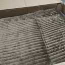 EverGrace Velvet Quilt Set King Size, Luxurious Soft Quilted Bedding Sets, Lightweight Velvet Comforter for All Season, Striped Channel Bedspread Coverlet with 2 Shams, Mushroom Brown