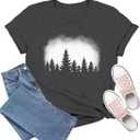 Hiking Shirts Women Nature T-Shirt Outdoor Camping Tee Tops (Gray, M)