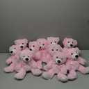 MaoGoLan 10Pcs Bulk Teddy Bears Stuffed Animals Baby Shower, Soft Small Stuffed Bears in Bulk, 13.5" Cuddly Mini Teddy Centerpiece,Wedding,Party,Engagement,Pink