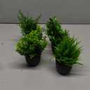 Der Rose Fake Plants 4 Packs Artificial Plants Small Faux Plants Black Bathroom Accessories for Bathroom Home Office Desk Decor Indoor