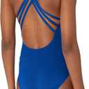 La Blanca womens Island Goddess Multi-strap Cross Back One Piece Swimsuit (Blue, L)