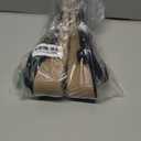 TEMOFON Women's Low Wedge Heels Summer Dressy Platform Sandals Elastic Ankle Strap Open Toe Flower Shoes, Size 42