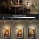 EZVALO LED Spotlight Indoor, 5500mAh Rechargeable Battery-Powered Uplights Indoor, Wireless Mini Art Accent Spot Lights with Remote, for Plants, Display, Painting, Artwork, Portrait (2-Pack-Gold)