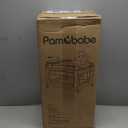 Pamo Babe 1-Second Setup 4-in-1 Playard for Babies - Heavy-Duty Steel Frame for Safe Sleep Space, Portable Crib with Changing Table, Locking Wheels, Breathable Mesh (Grey)