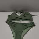 ANRABESS Womens Bikini Sets Two Piece Swimsuits High Waisted Halter Twist Front Bathing Suit 2026 Summer Beach Swimwear (X-Large, Army Green)