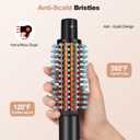 Brush Curling Iron,Curlings Iron for Short Hair 3 Temperature Adjustable,Curling Iron Brush 1 Inch with 30s Fast Heat Anti-Scald Anti-Tangle Negative Ion Travel Size Dual Voltage