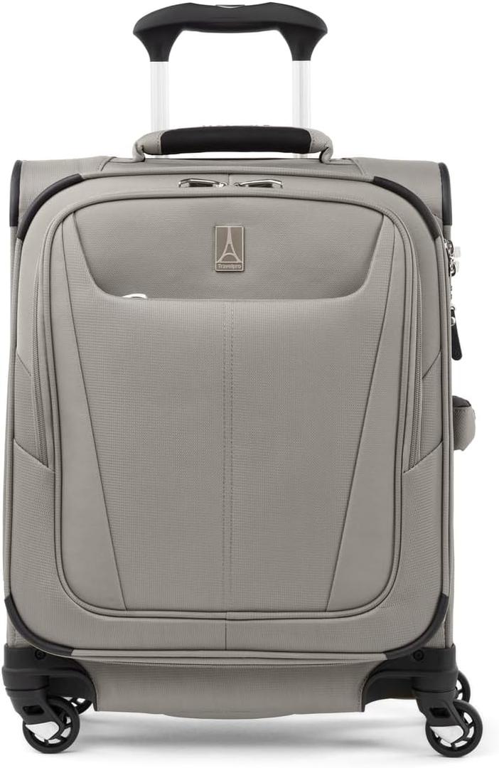 Travelpro Maxlite 5 Softside Expandable Carry on Luggage with 4 Spinner Wheels, Lightweight Suitcase, Men and Women, International, Champagne, Carry on 19-Inch