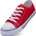 The Fashion Supply Toddler Canvas Shoes for Girls & Boys - Breathable & Comfortable Boys & Girls Canvas Shoes for Toddlers (Red), Size: 8
